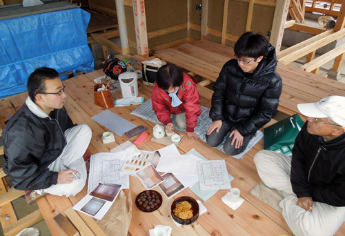 建具屋さんと打ち合わせ