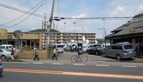 直撃された集合住宅