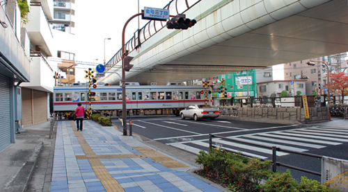 京成金町線踏切